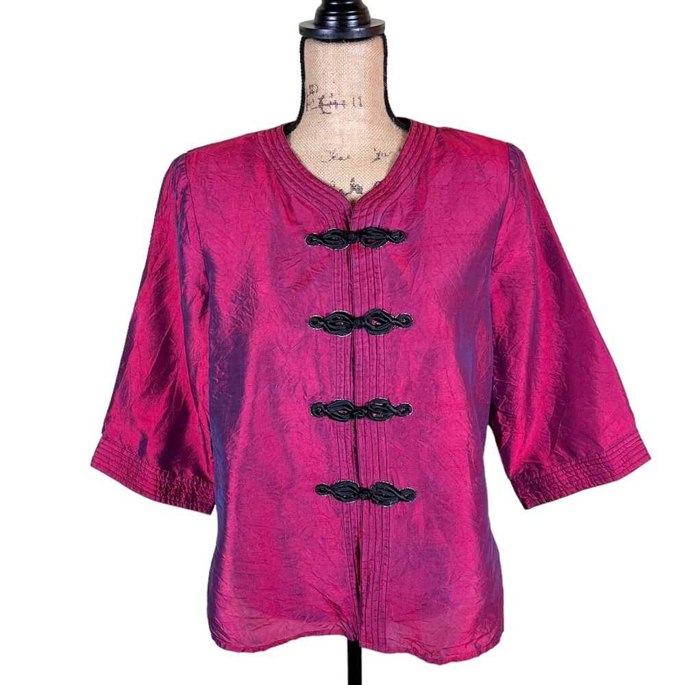 Vintage Bob Mackie wearable art Medium Kimono 100% Silk